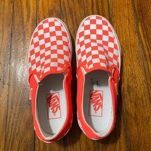 Vans coral color slip ons- women’s size 6